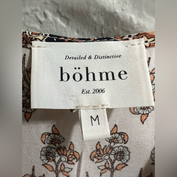 Bohme Brown and Orange Floral Midi Size M - Picture 8 of 8
